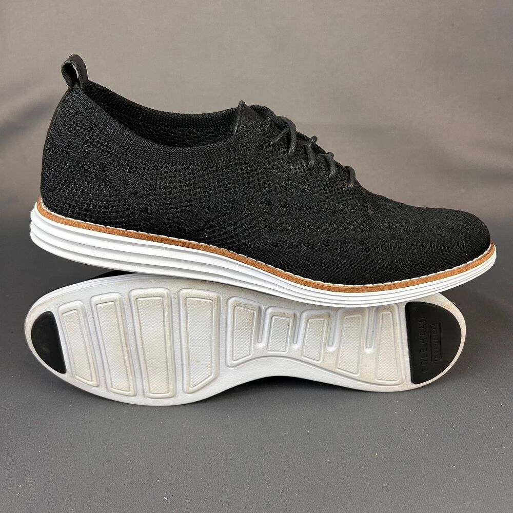 Cole Haan Black Stitchlite Wingtip Oxford Sneaker Shoes Size 8B - Picture 14 of 16